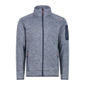 CMP Fleece Jacket Knit-Tech with Stand-Up Collar Ink Blue Men